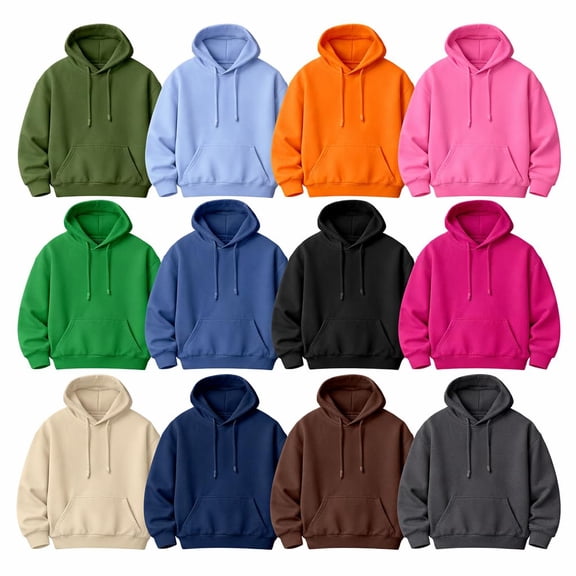 SOCKS'NBULK Mens Wholesale Hoodie Sweatshirts, Cotton Blend, Bulk Adults Hoodies Sweatshirt