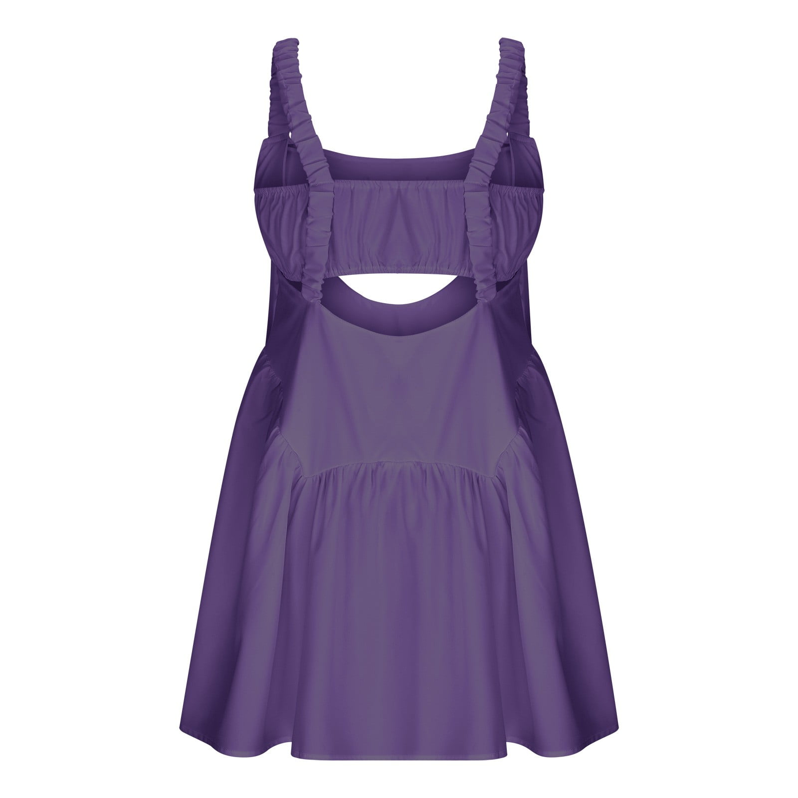 Brnmxoke Women's Tennis Dress Casual Summer Dresses with Built in Bra and Shorts Sleeveless Solid Athletic Dress Workout Outfits Backless Mini Dress