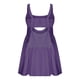 thumbnail image 4 of ICHUANYI ClearanceWomen's Fashion Sports Color Hollow Loose Strap Round Neck Dress Shorts Set(Purple, XXL) ICHUANYI WER20232080502295, 4 of 7