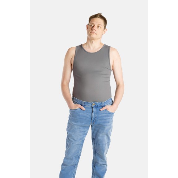 No Limbits Adaptive Men's Charcoal Sensory Compression Tank