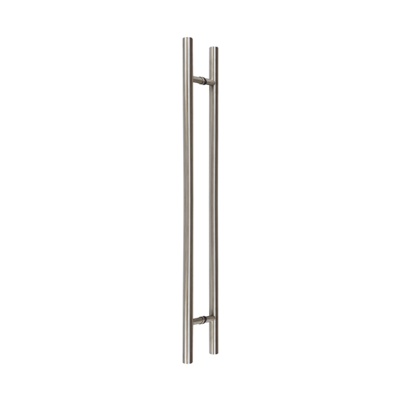48″ Door Pull Handle Back-to-Back Round ‘H’ Ladder Style – Stainless Steel 304 Grade – Black Matte, Satin Brushed, PVD Gold Finish – Entry Front Shower Glass Wood Fiberglass Metal Doors