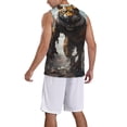 thumbnail image 2 of Sikiie Ruins Tiger Warrior Basketball Jersey Reversible Men's Mesh Athletic Sports Shirts Training Practice S-4XLLarge, 2 of 6