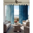 thumbnail image 3 of Blue Ombre Blackout Curtains 54 Inch Length 2 Panels Set for Living Room Bedroom, Coastal Beach Modern Abstract Art Room Darkening Window Curtains Thermal Insulated Black Out Curtain 52"x54", 3 of 8