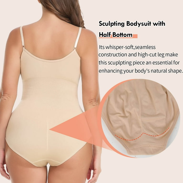 MANIFIQUE Thong Bodysuit for Women Tummy Control Shapewear Seamless  Sculpting Open Bust Body Shaper
