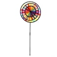 thumbnail image 4 of Molino de Viento de Flores Arco Iris Multicolor de Triple Rueda Molino de Viento Molinillo Molinete Ni?os Juguete Fiesta de jardín Decoración al Aire Libre Unbranded BB01150, 4 of 8