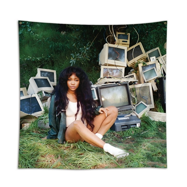Tapestry Szas Ctrls Albums Art, diseño de bandera, 90 x 90 cm, 100% poliéster