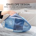 thumbnail image 4 of Yayeee Pillowcase Standard Size Set of 2 Satin Wrinkle Resistant Pillow Case, Blue and Gray Plaid Pattern, 4 of 7