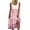 Pink, variant on IROINNID Sundress For Women Sleeveless Round Neckline Summer Casual Loose Splicing Dress Regular Graphic Prints Dress