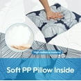 thumbnail image 5 of 2 Pack Waterproof Outdoor Throw Pillows, Fade-Resistant Patio Cushions for Garden Furniture - 18x18 Inch Blue Decorative Pillow Covers, 5 of 7