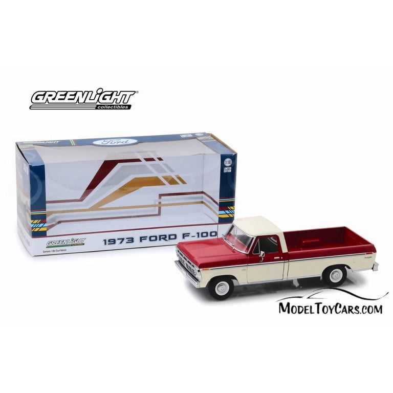 Greenlight 1/64 - Ford F-100 1973 White Pickup - CHASE Version - Neuve