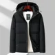 thumbnail image 2 of Chaqueta de plumón de seersucker de primera calidad, abrigo de pan con capucha, plumón de pato blanco de invierno, nuevo abrigo informal corto grueso y cálido, chaqueta de plumón para hombre, 2 of 5