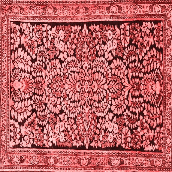 Ahgly Company Indoor Square Persian Red Traditional Area Rugs, 5' Square