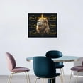 thumbnail image 3 of Motivational Lion Wall Art Cross Christian Lion Pictures Decor Inspirational Canvas Black Golden Painting Modern Unframed Prints Artwork for Home Bathroom Bedroom Living Room, 3 of 3