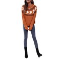 thumbnail image 3 of TRKIYQC Suéter Casual de Halloween para Mujer, suéter de Punto con Cuello Redondo Fantasma de Manga Larga raglán, Prendas de Punto para Mujer, S/M/L TRKIYQC  moda, 3 of 6