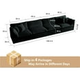 thumbnail image 2 of 146.5" Modular Sectional Sofa,Comfy 4 Seater Chenille Cloud Couch with 5 Pillows,L Shaped Sectional Couches for Living Room,Apartment,Office,White, 2 of 7