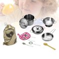 thumbnail image 2 of FELTECHELECTR Juego de 12 ollas y sartenes de juguete para niños, juego de cocina, utensilios de cocina de acero inoxidable, juguetes de desarrollo para niños pequeños., 2 of 7