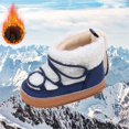 thumbnail image 4 of NOKIO Bottes de Neige pour Enfants Antidérapantes Chaussures de Randonnée d'Hiver / Bottillons d'Extérieur Épais et Imperméables pour Garçons Filles 1-5 Ans Design Flocon de Neige Chaud, 4 of 9