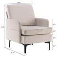 thumbnail image 2 of Ktaxon Modern Lounge Chair, Fabric Arm Chair with Side Bags, Mid Century Accent Chair for Living Room Bed Room Beige, 2 of 9