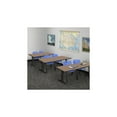 thumbnail image 3 of Regency Cain 66 x 24 in. T-Base Training Seminar Table- Noble Oak & 2 M Stack Chairs- Blue, 3 of 10