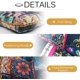 thumbnail image 2 of Cojín de meditación turquesa para suelo, cuadrado, mandala bohemio, algodón, lino, estilo indio, almohada para yoga, sala de estar, balcón, niños, sala de juegos, fiesta, decoración al aire libre, 20 JFHHH pequeña, 2 of 4