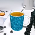 thumbnail image 5 of Yiaed Blue Glitter Print Ceramics Coffee,Large Handle Design,Extra Large Tea and Coffee Cup for Office and Home Mugs, 5 of 6