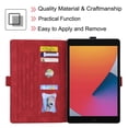 thumbnail image 6 of Wallet Case for iPad Mini 2021(6th Generation), iPad Mini 6 Case with Pen Slot, Allytech PU Leather Scratch-Free Anti-Slip Stand Card Pocket Embossed Butterfly Floral Case for iPad Mini 6 8.3", Red, 6 of 6