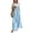 46# Light Blue, variant on Polka Dot Jumpsuits for Women Summer Casual Boho Wide Leg Overalls Loose Fit Sleeveless Rompers with Pockets(White,XL)