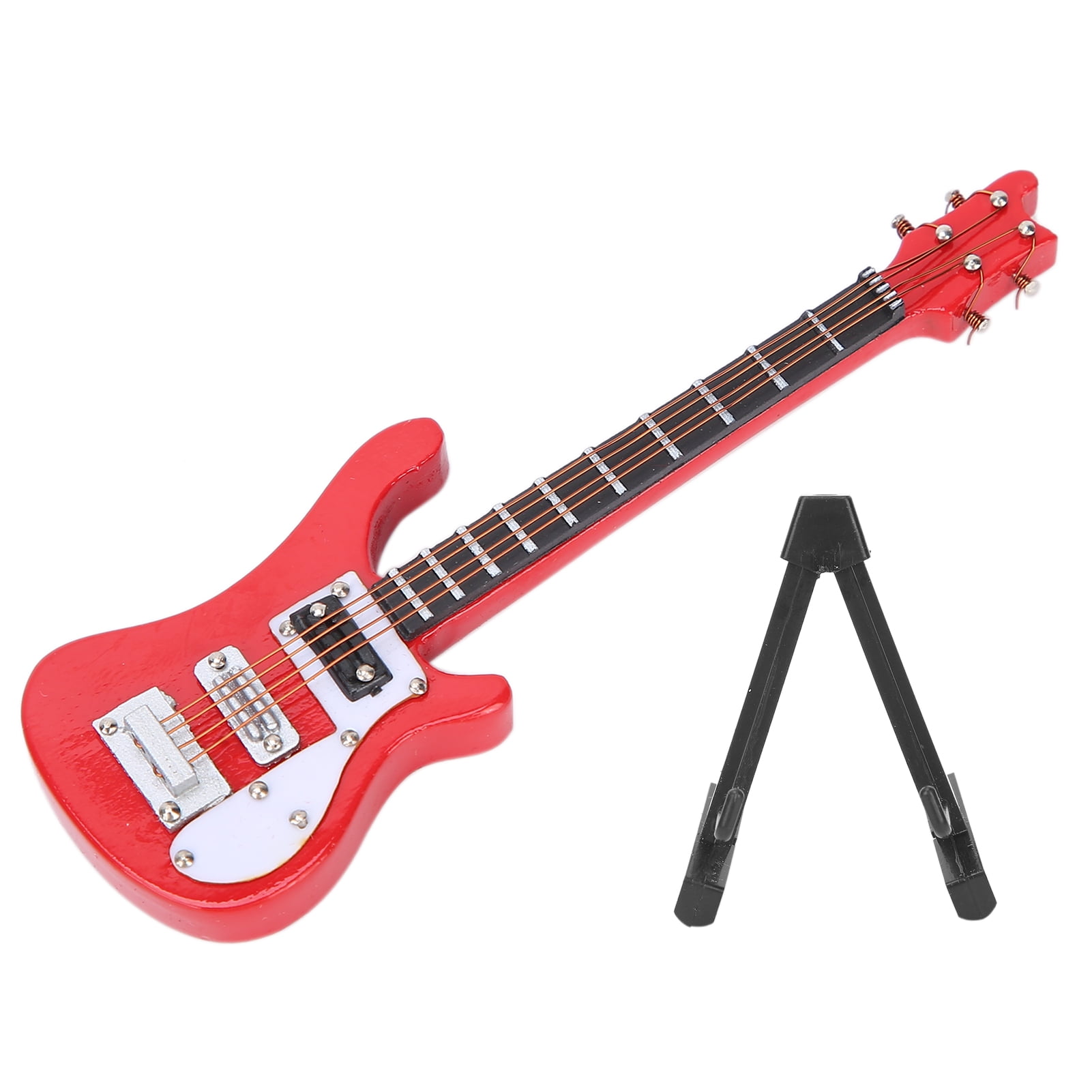 Modèle de Mini Guitare, Modèle de Guitare Électrique Miniature en Bois Simulé Cadeau Modèle de Guitare Sortie à Haute Intensité