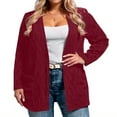 thumbnail image 2 of Plus Size Sweater Jacket for Women Fall Cute Jacket Oversized Casual Sweatshirts with Pocket, 2 of 5