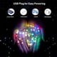 thumbnail image 3 of Cadena de luces LED inteligentes con WiFi y control remoto, compatible con Alexa, 5 m, 50 LED, decorativas, alimentadas por USB, para dormitorio, Navidad, fiestas, interiores y bodas., 3 of 5
