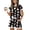 Khaki, variant on Women Halloween 2 Piece Set Witch Hat Bat Short Sleeve Horror T Shirts and Ghost Candy Pleated Funny Shorts, L