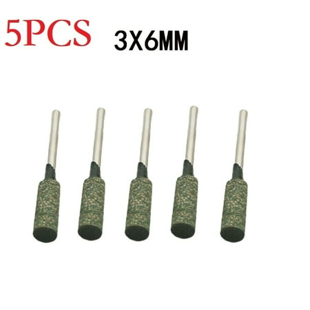 

5PCS 3mm Shank Cylindrical Rubber Polishing Burr Point Bit Rotary Grinding head