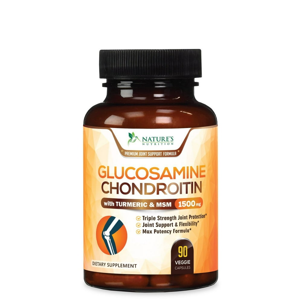 Natures Nutrition Glucosamine Chondroitin MSN, 1500mg, 90 Ct Walmart