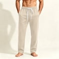 thumbnail image 2 of Athletic Sweatpants for Men Straight Leg Drawstring Lightweight Joggers Elastic Waist Open Bottom Pants with Pockets Fall Fashion Sweatpant Plus Size, 2 of 6