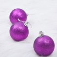 thumbnail image 2 of 24Pcs Christmas Tree Balls Decorations Shatterproof Thanksgiving Wedding Parties Mini Tree Decor Ornaments (24pcs/1Box, Purple), 2 of 7