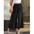 thumbnail image 4 of FOLUNSI Women's Plus Size Wide Leg Pants Casual Loose High Waist Culottes Trousers m-4x, 4 of 8