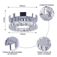 thumbnail image 4 of "Lámparas De Techo Colgante Led Cristal Moderna Decorativas Estructura  BELUG Plateado ", 4 of 5