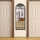 thumbnail image 4 of Espejo de pared Ventana Espejos decorativos de arco de granja para sala de estar Dormitorio Entrada Baño Tocador (Negro, 119 cm x 43 cm x 2.5 cm), 4 of 16