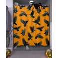 thumbnail image 3 of Shower Curtains for Bathroom-48"x72",Watercolor Halloween Crow Waterproof Bath Curtain Grommet Shower Curtain Set with Hooks,Country Animal on Orange Washable Bath Accessories, 3 of 9