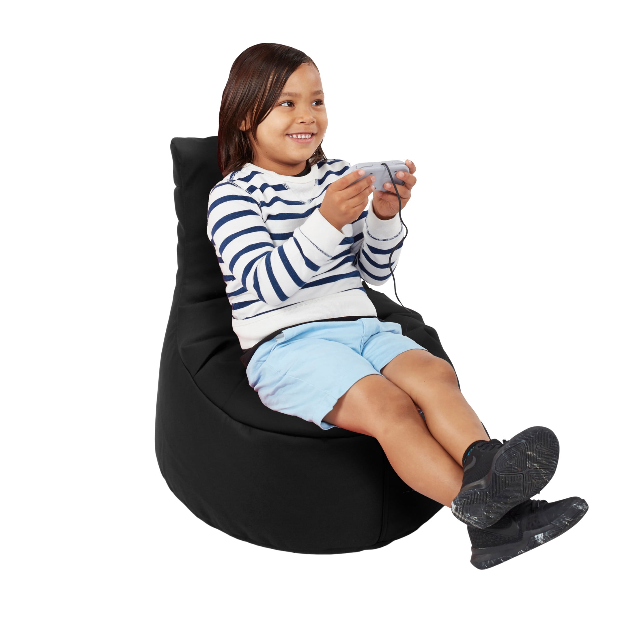 Factory Direct Partners SoftScape Kids Trendy Bean Bag, Black