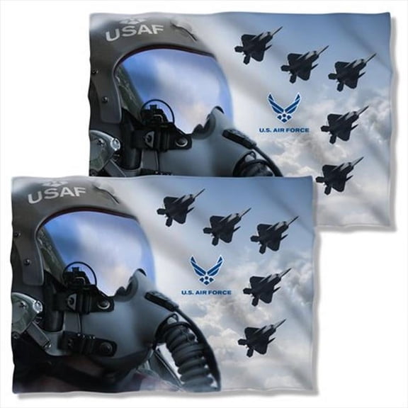 Trevco AF113FB-PLO1-0 20 x 28 In. Air Force And Pilot Pillow Case Front And Back Print - White
