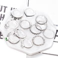 thumbnail image 3 of Anillos de plata de Bohemia por encima de Cristal Anillos Mujeres Stack Set Vintage 12PC Anillos, 3 of 8
