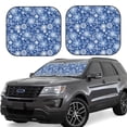 thumbnail image 1 of Saiise whiet Snowflake blue background for Foldable Car Sun Shades (2-Pack) Offer Sun Protection with an Easy-fold Design for Convenient Windshield Shading-Medium, 1 of 6