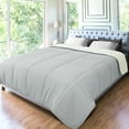 thumbnail image 1 of PiccoCasa King Soft Lightweight Down Alternative Comforter Light Gray&Beige, 1 of 7