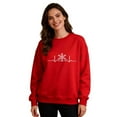 thumbnail image 4 of CFLVAEK Womens and Mens Christmas Sweatshirts Novelty Snowflakes Graphic Pullovers Plus Size Long Sleeve Crewneck Sweatshirt for Xmas Christmas Gifts, 4 of 10