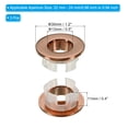 thumbnail image 2 of Uxcell Overflow Ring, Sink Round Cover Basin Trim Brass Insert in Hole Round Caps for Kitchen Bathroom, Rose Gold 3Pcs, 2 of 5