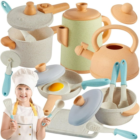 Accesorios de cocina Juego de juguetes BUYGER Pretend Play de 3 a 5 años