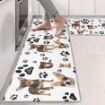 thumbnail image 2 of Kitchen Rugs Sets Of 2,Chihuahua and Footprints Anti Fatigue Kitchen Mat Rugs Non Slip Washable,Decorative Kitchen Floor Mats for Kitchen,Sink,Laundry,17"X47", 2 of 5