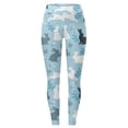 thumbnail image 4 of Sports Yoga Leggings for Women Colorful Easter Print Tight Casual Training Pants Full Length Light Blue M, 4 of 4