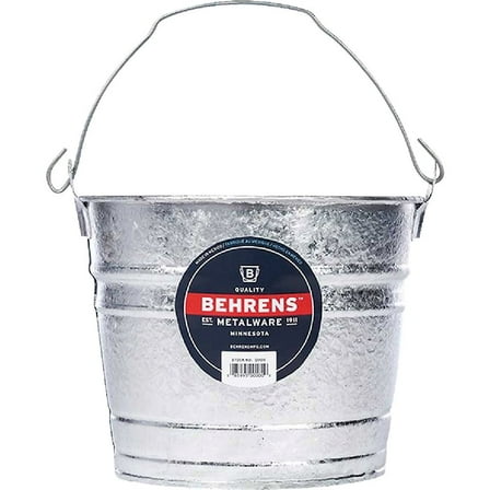 1 PK, Behrens 1205-Behrens 5 Qt. Hot-Dipped Steel Pail